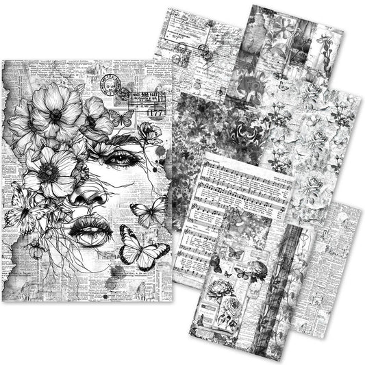 Craftmix Meaningful Memories Mixed A5 Paper Pack - 8 Sheets (Tissue & Vellum Variety)