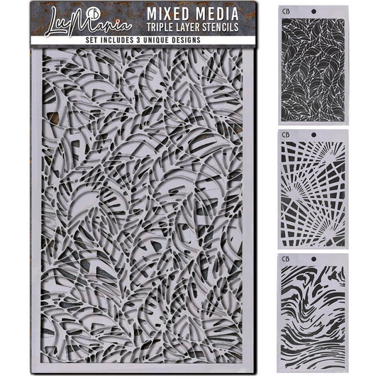 Set#002 Stencil Mix – Triple Layer Set (3 Unique Designs)