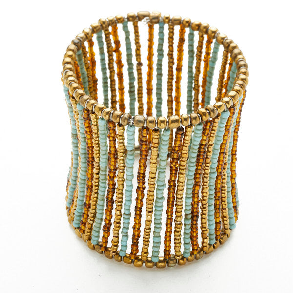 Beaded Column Cuff