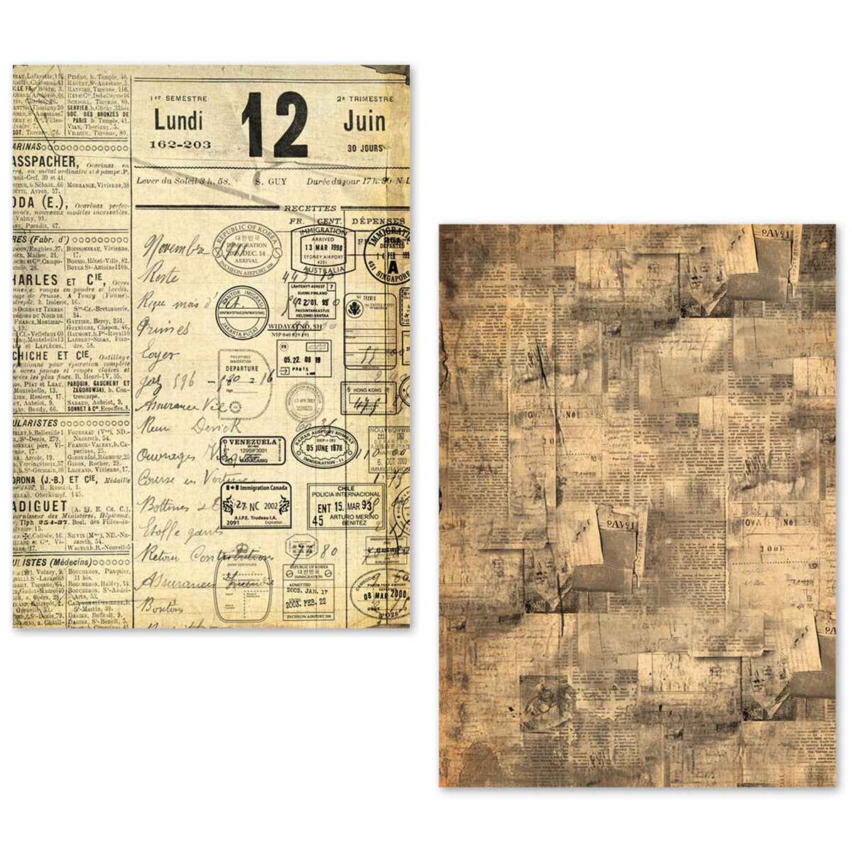 A5 Tissue Paper Set – 24 Sheets Newspapers