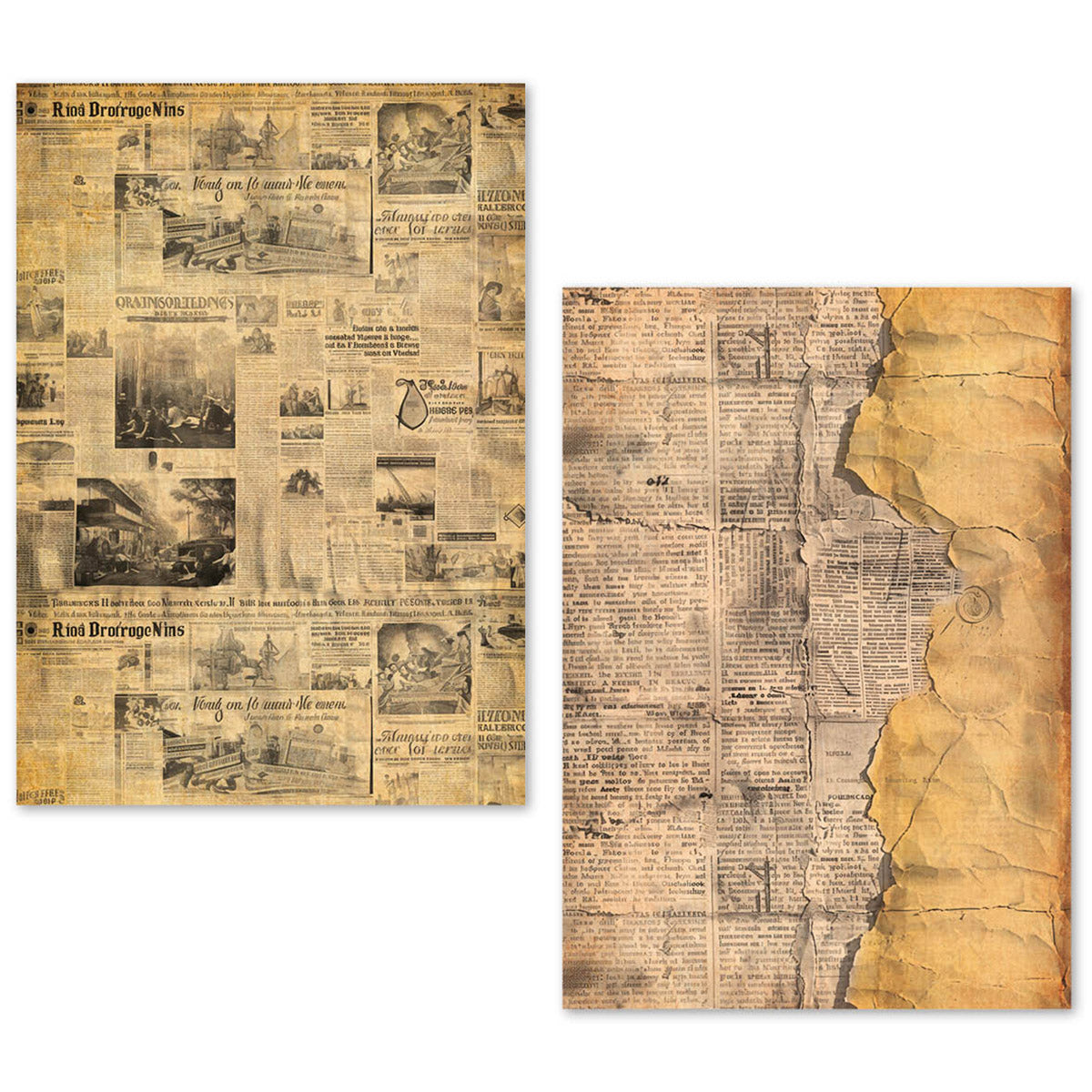 A5 Tissue Paper Set – 24 Sheets Newspapers