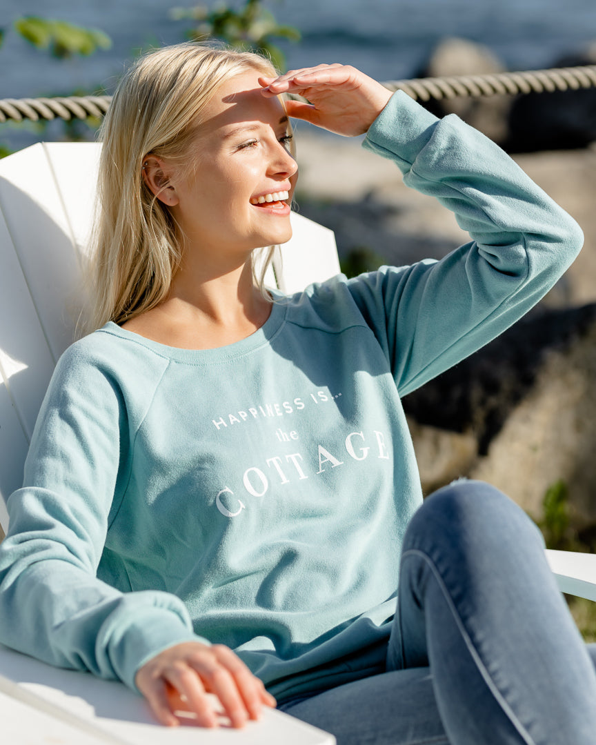 Women's Cottage Crew Sweatshirt, Teal