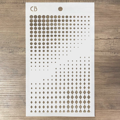 Pochoir à texture 12,7 x 20,3 cm Points et losanges