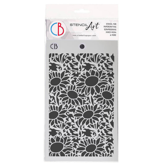 Ciao Bella Pochoir de texture 12,7x20,3 cm Champ de tournesols