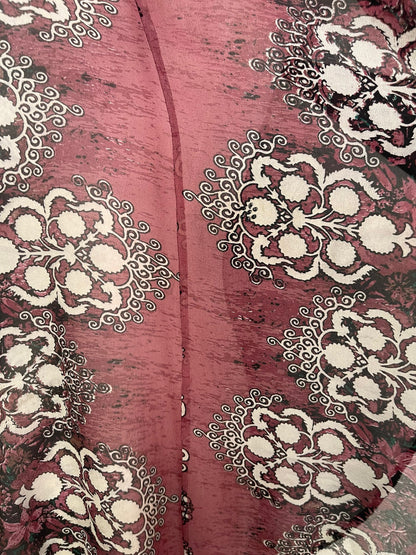 PRG6319 Sheer Avatar Pure Silk Waterfall Top
