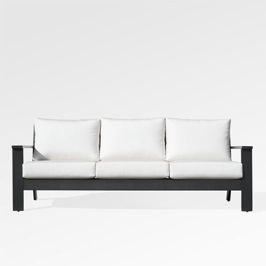 Canapé Magnolia en aluminium noir avec coussins Sunbrella®