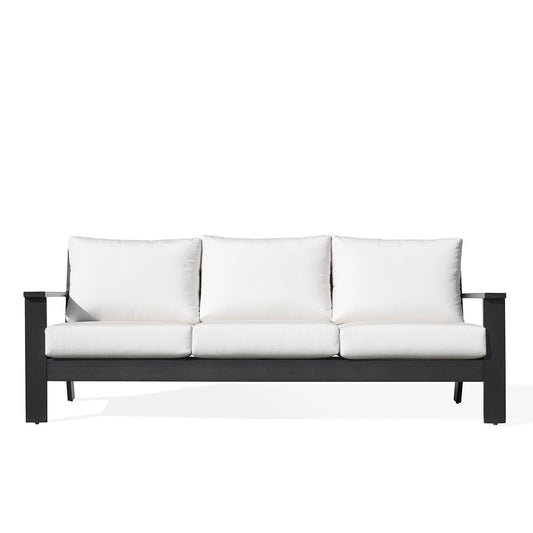 Canapé Magnolia en aluminium noir avec coussins Sunbrella®