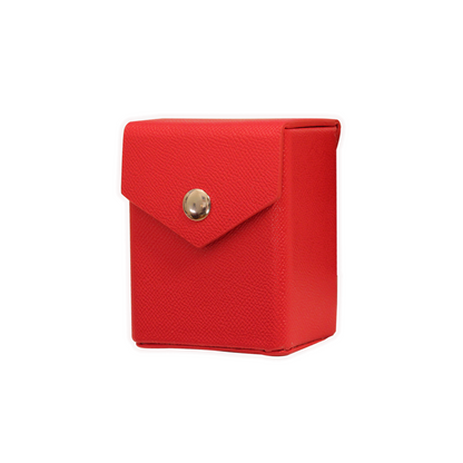 Red Mach 2 Deck Box - Hard Shell - Textured Vegan Leather