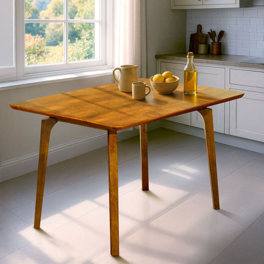 Table à manger en bois massif Acacia Verve de 48 pouces – Table de cuisine idéale pour 4