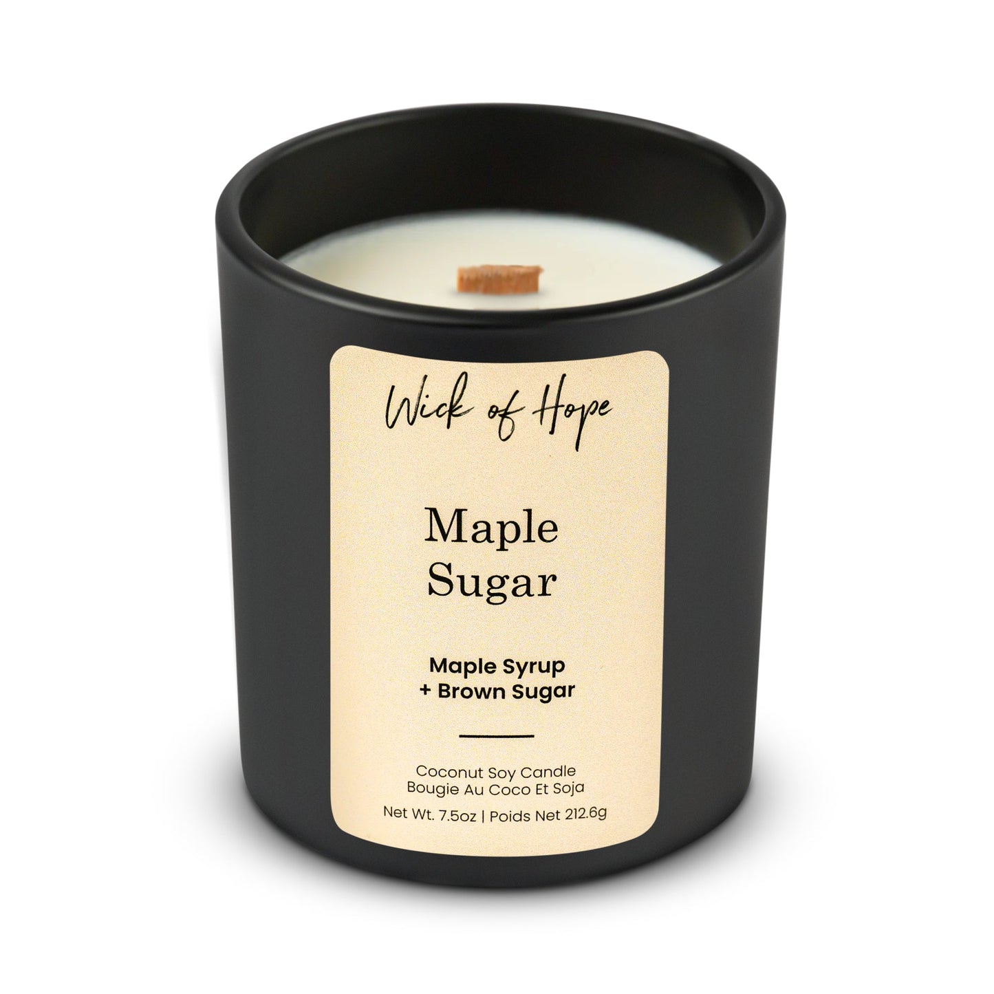 Bougie au sucre d'érable | Sirop d'érable + Cassonade