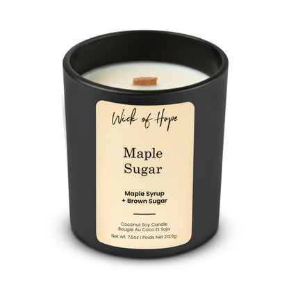 Bougie au sucre d'érable | Sirop d'érable + Cassonade