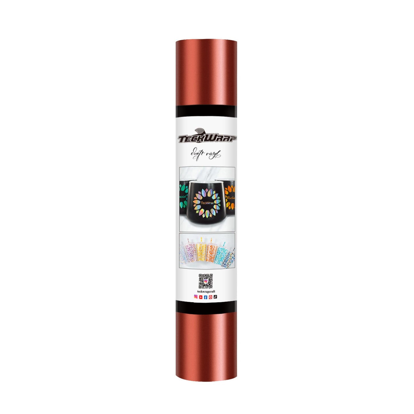 TeckWrap Craft Metallic Satin Chrome Vinyl - Maroon | Ideal for Wall Decals, Signage, Auto Graphics, and More!