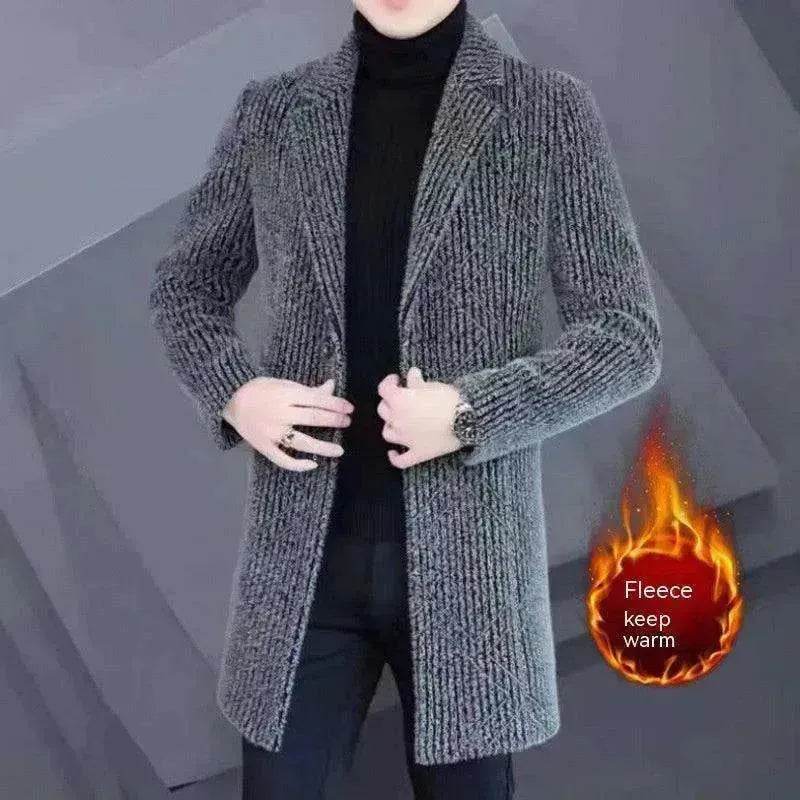 Men's  Elegant Duster Mid-length Slim-fit Woolen Coat