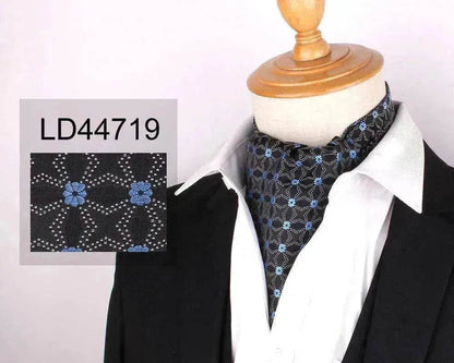 Men's Elegant Silk Scarf Floral Collar Mouth Napkin