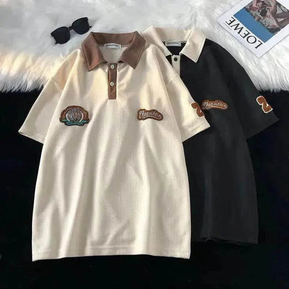 Men's Fashion Casual Retro Waffle Short Sleeve