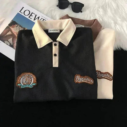 Men's Fashion Casual Retro Waffle Short Sleeve