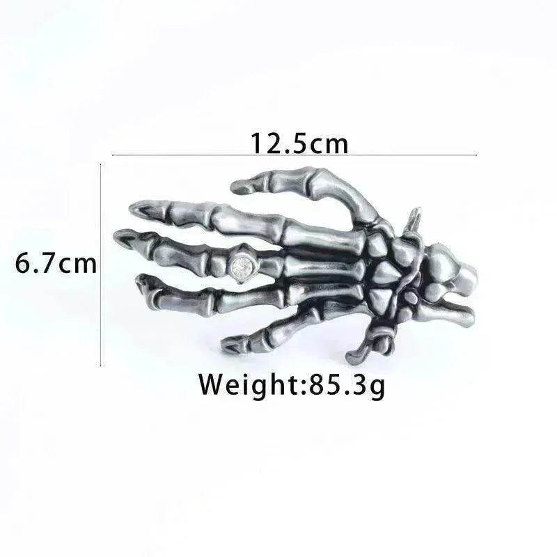 Men's Leather Belt Skull Big Head  Claw Outdoor Rider