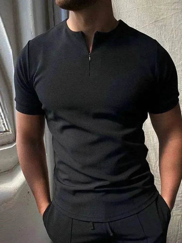 Men's Polo Short-Sleeve Summer Hedging Style Shirt