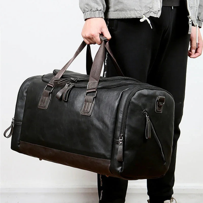 Sac de voyage portable pour hommes Sac d'affaires en bandoulière Sac d'affaires grande capacité pour courts séjours
