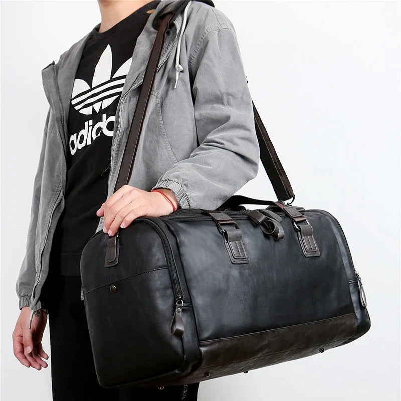 Sac de voyage portable pour hommes Sac d'affaires en bandoulière Sac d'affaires grande capacité pour courts séjours