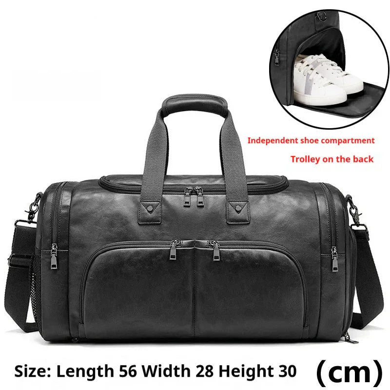 Sac de voyage portable pour hommes Sac d'affaires en bandoulière Sac d'affaires grande capacité pour courts séjours