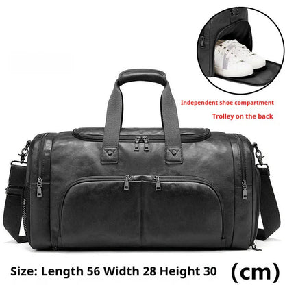 Sac de voyage portable pour hommes Sac d'affaires en bandoulière Sac d'affaires grande capacité pour courts séjours