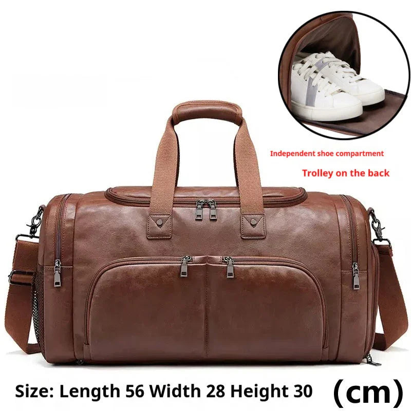 Sac de voyage portable pour hommes Sac d'affaires en bandoulière Sac d'affaires grande capacité pour courts séjours