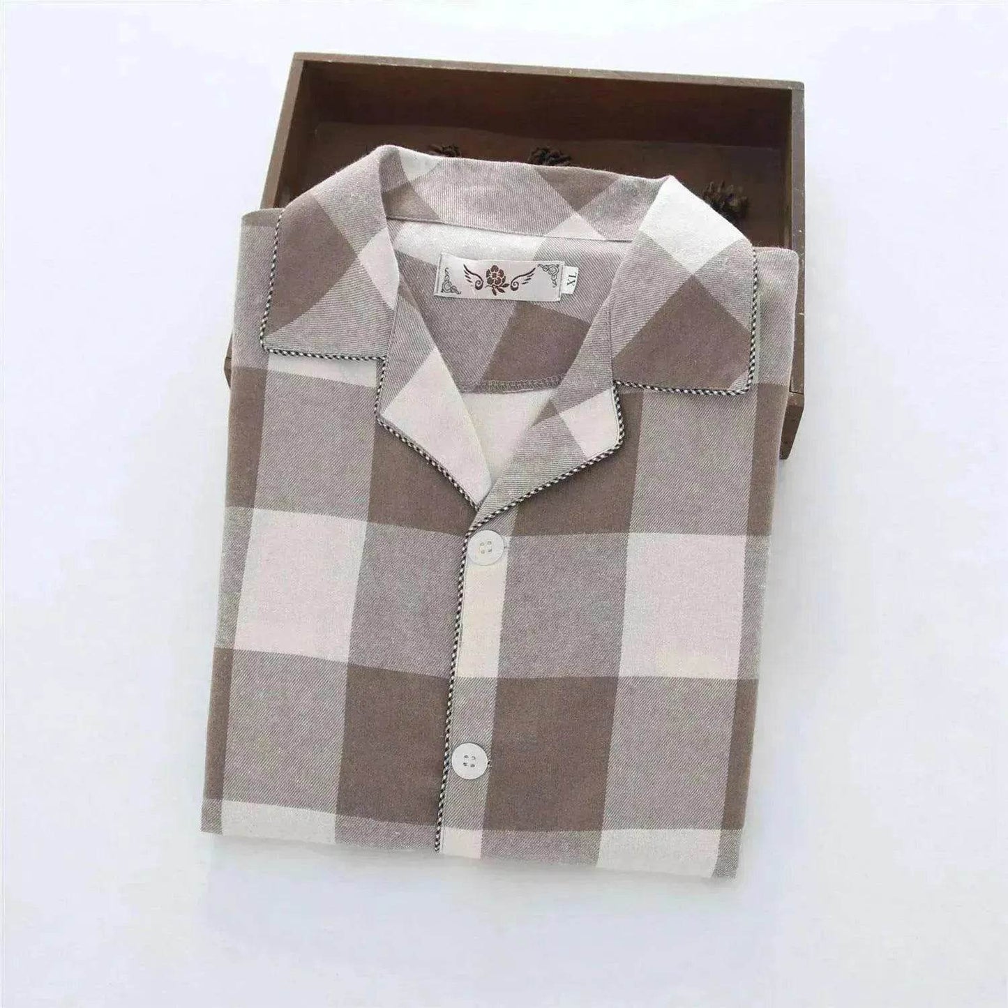 Men's Warm Cloth Flannel Pajama Suit