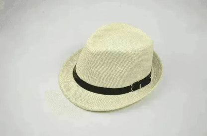 Men's casual straw hats for summer trips: trendy sunshade!