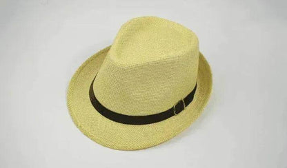 Men's casual straw hats for summer trips: trendy sunshade!