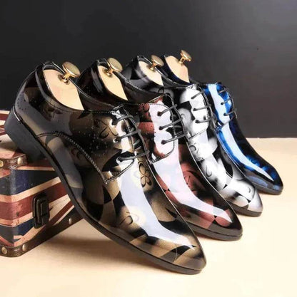 Men's shoes, large size, business casual shoes, men's shoes, bright leather, men's shoes, dress shoes