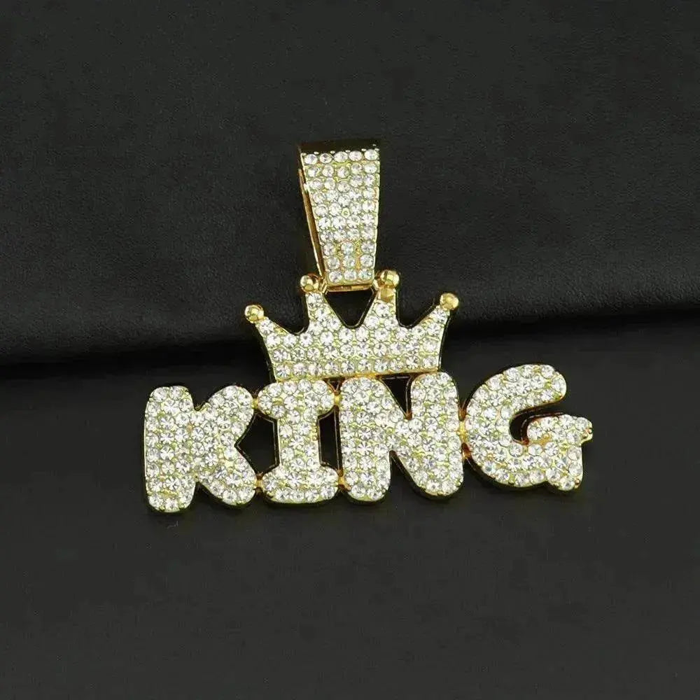 Mens Fashion Alloy Necklace With Diamond Pendant