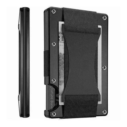Metal Card Wrapped Carbon Fiber RFID Anti theft Brush Wallet