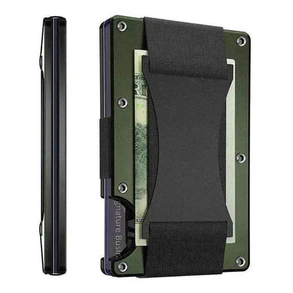 Metal Card Wrapped Carbon Fiber RFID Anti theft Brush Wallet