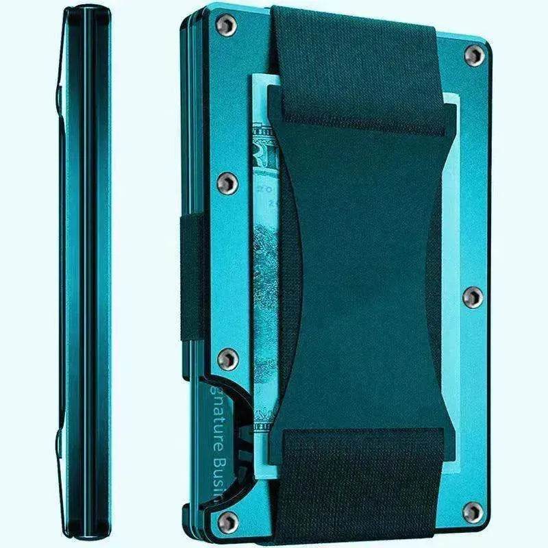 Metal Card Wrapped Carbon Fiber RFID Anti theft Brush Wallet