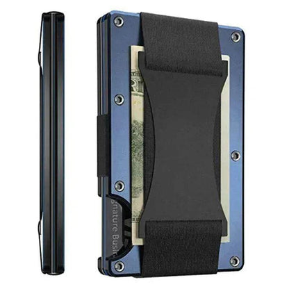 Metal Card Wrapped Carbon Fiber RFID Anti theft Brush Wallet