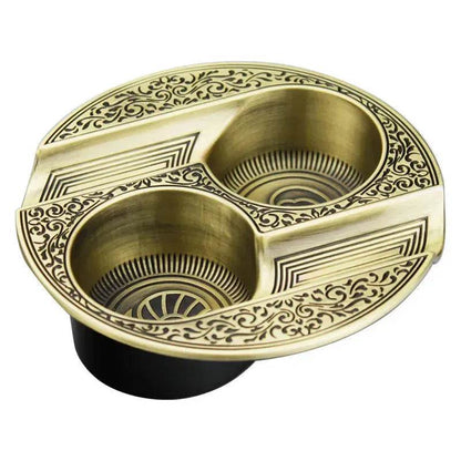 Metal Double Slot Retro Personality Ashtray