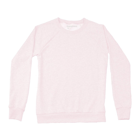 Women's Plain Crew Sweatshirt, Ballet Pink