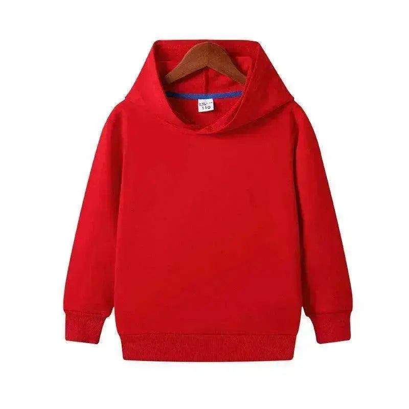 Middle And Small Size Children's Customized Pure Cotton Hooded Blank Sweater