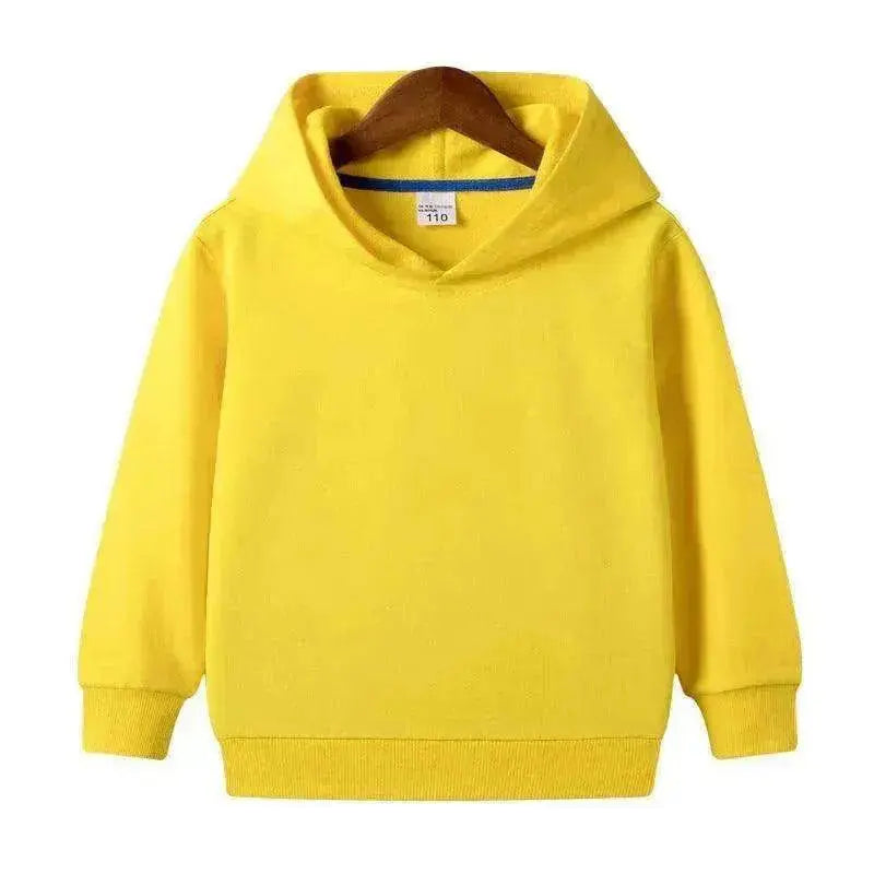 Middle And Small Size Children's Customized Pure Cotton Hooded Blank Sweater