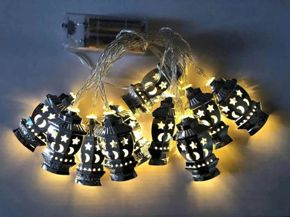 Middle East Arab Arab  Ramadan Wrought Iron LED Palace Lantern String Light