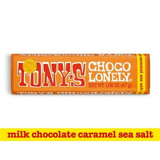 Tablette de chocolat au lait, caramel et sel de mer Tony's Chocolonely, 50g