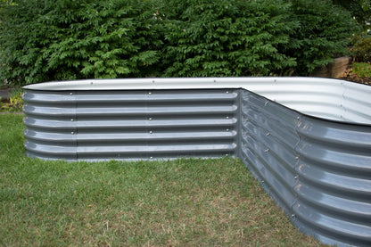 Kit de bac de jardin en L de 43 cm de haut
