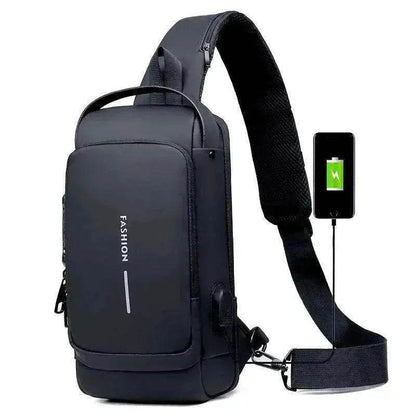 Motorcycle Password Anti theft Men's Fashion Chest Bag
