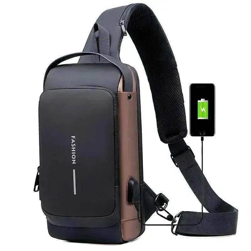 Motorcycle Password Anti theft Men's Fashion Chest Bag