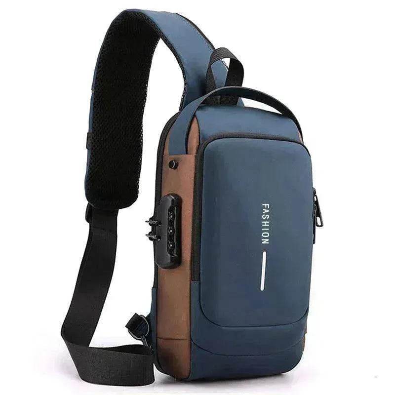Motorcycle Password Anti theft Men's Fashion Chest Bag