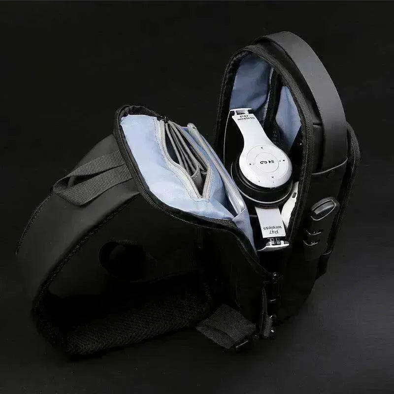 Motorcycle Password Anti theft Men's Fashion Chest Bag