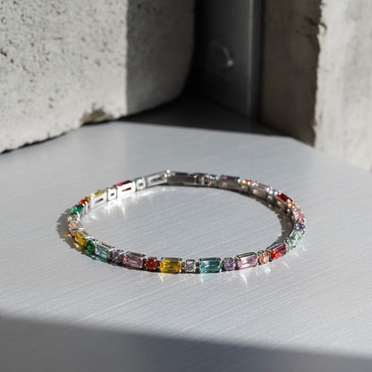 Aurora Spectrum Tennis Bracelet | Multicolor CZ Sparkle