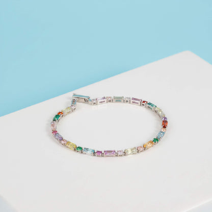 Aurora Spectrum Tennis Bracelet | Multicolor CZ Sparkle