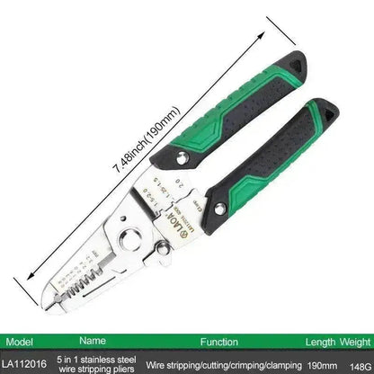 Multifunctional Stainless Steel + ABS 7 In 1 Optical Fiber Wire Stripper